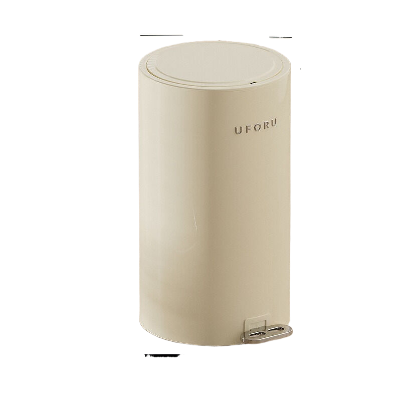 Milk white circular garbage bin 20L 23.8cm * 33.5cm