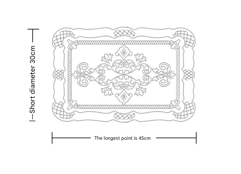 4 pcs Decorative Faux Leather Placemats - Unique Shape, Beautiful Packaging (Beige)