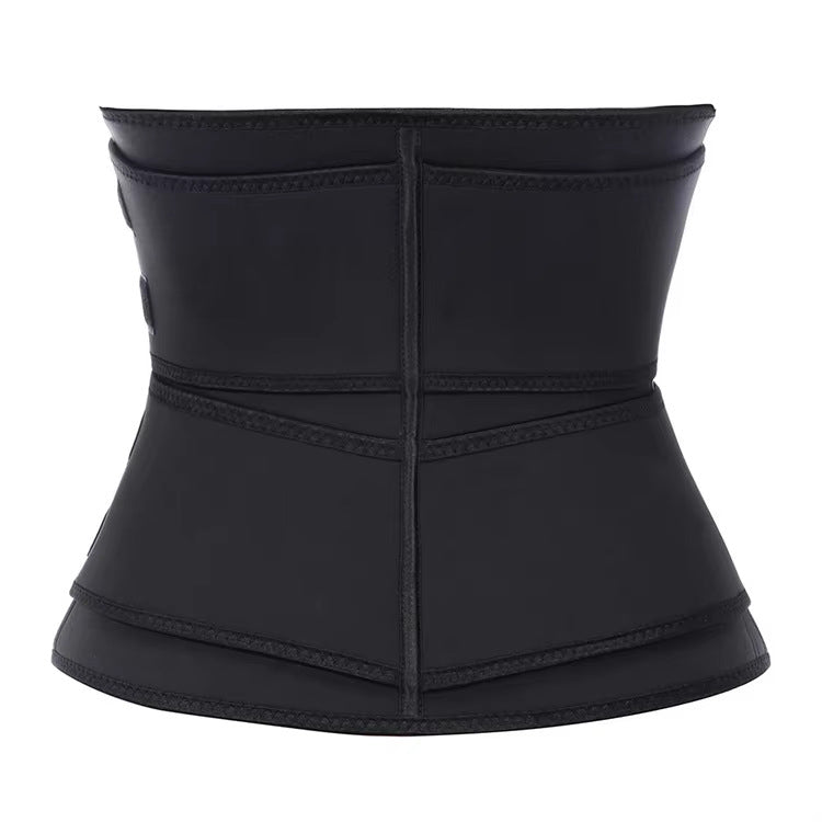 Size S Black Womens Sweat-Enhancing Waist Trainer Belt - Dual Strap Zipper Tummy Control Cincher for Workout & Postpartum Shaping