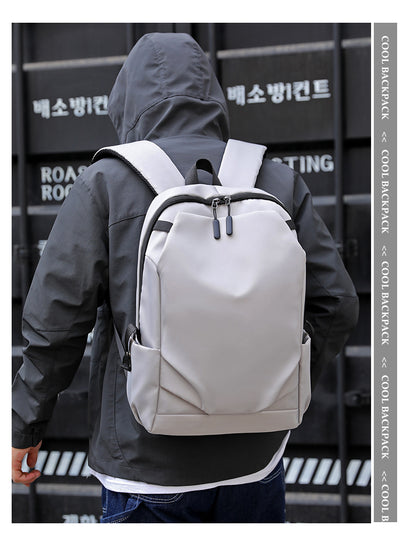 Black Modern Anti-Theft Laptop Backpack with USB Charging Port - Water-Repellent Travel & Business Bag for 15.6 Inch Laptops