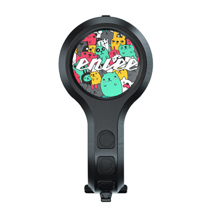 Black Style D Ultra-Loud Electric Bike Horn - 130dB USB Rechargeable, IPX6 Waterproof, Easy Mount Bicycle Safety Bell