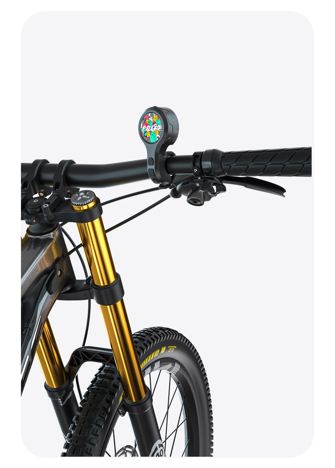 Black Style D Ultra-Loud Electric Bike Horn - 130dB USB Rechargeable, IPX6 Waterproof, Easy Mount Bicycle Safety Bell