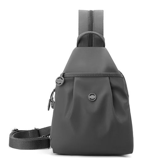 Grey Versatile Women's Convertible Mini Backpack & Sling Bag - Stylish Anti-Theft Oxford Cloth Daypack, Fits 9.7in iPad
