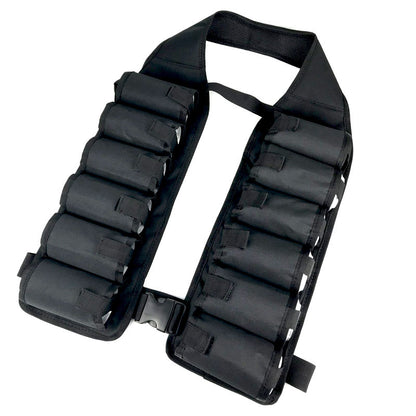 Black Ultimate 12-Can Beverage Carrier Vest - Hands-Free Outdoor Party Backpack