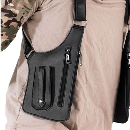 Black Urban Tactical Anti-Theft Shoulder Holster Bag - Secure Multi-Pocket Chest Rig for Men