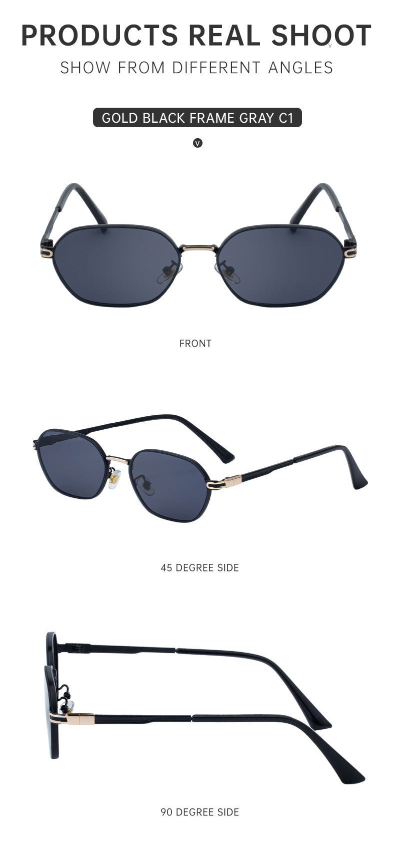 Blue Lenses Chic Oval Sunglasses for Women - UV400 Protection Lightweight Metal Frame, Comfortable Design