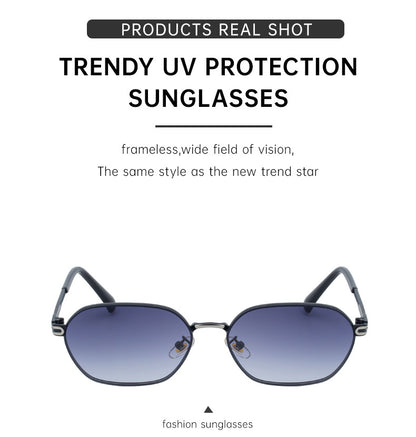 Pink Brown Gradient Lenses Chic Oval Sunglasses for Women - UV400 Protection Lightweight Metal Frame, Comfortable Design