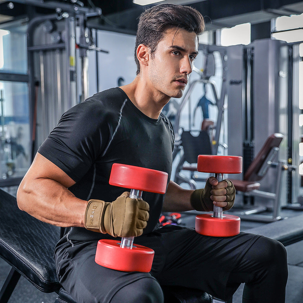 Size S Black Heavy Duty Workout Gloves with Wrist Support - Anti-Slip Gel Padded Gym Gloves for Weightlifting, Training & Fitness