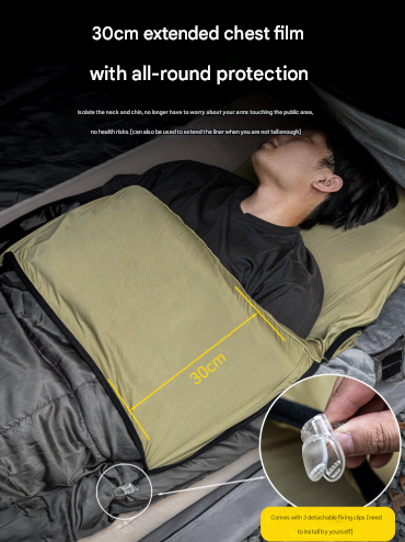 Green Ultra-Stretch Sleeping Bag Liner - Portable & Lightweight Envelope Sleep Sack for Camping & Travel