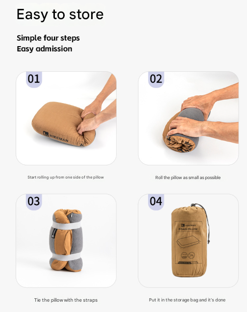 Green Reversible Memory Foam Travel Pillow - All-Season Comfort Neck Support for Deep Sleep & Portability