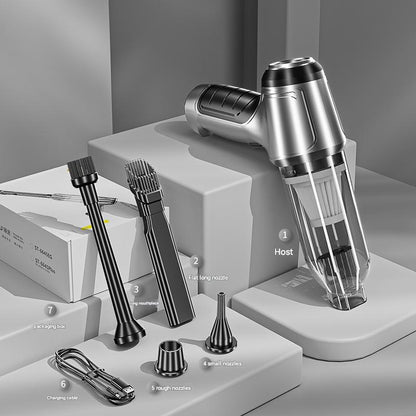 Black and Green Powerful 3-in-1 Cordless Handheld Vacuum Cleaner - 12000Pa Suction & Air Duster Blower for Car Home & Office