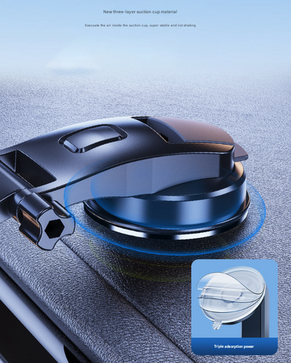 Red and Black Universal Car Phone Mount Holder - 360° Rotation with Upgraded Suction Cup for Dashboard & Windscreen