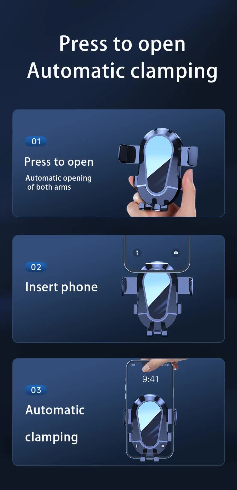 Red and Black Universal Car Phone Mount Holder - 360° Rotation with Upgraded Suction Cup for Dashboard & Windscreen