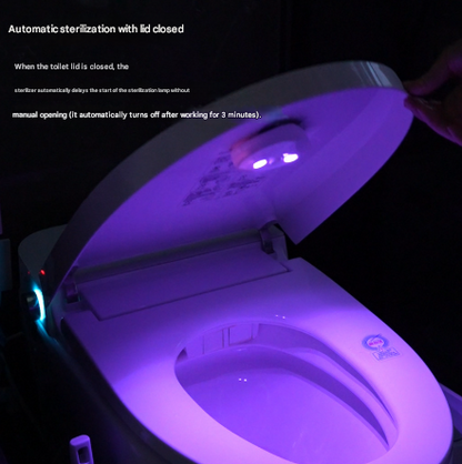 2 Pcs White Automatic UVC Toilet Sanitizer Light - Rechargeable Portable Sterilizer for Bathroom Hygiene