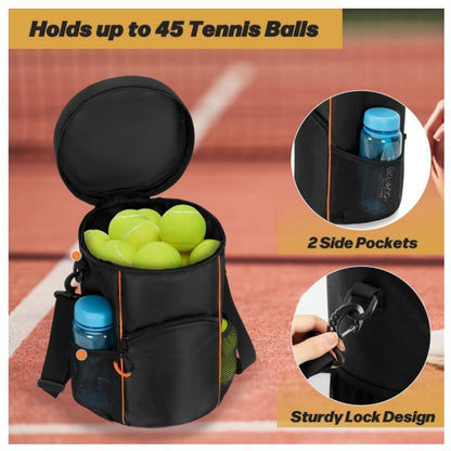Versatile Tennis Baseball Lacrosse Bag with Multiple Pockets - Portable Black Design