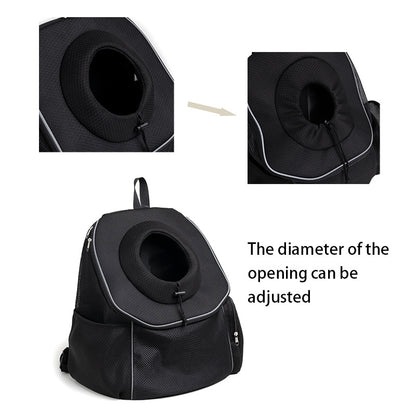 Ventilated Adjustable Pet Backpack - Carrier for Small to Medium Dogs and Large Cats, Purple