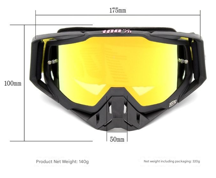 Grey Frame With Mercury Flakes Motocross Goggles - Durable Off-Road Motorcycle Riding Eye Protection with Lens