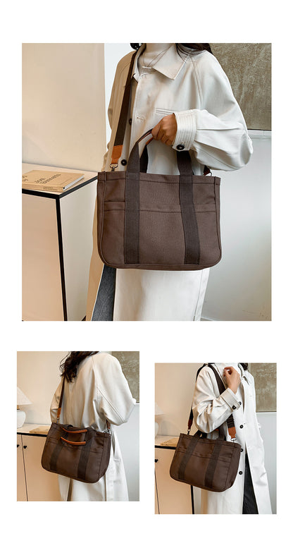 Coffee Stylish Multi-Functional Mommy Diaper Bag - Durable Canvas Tote