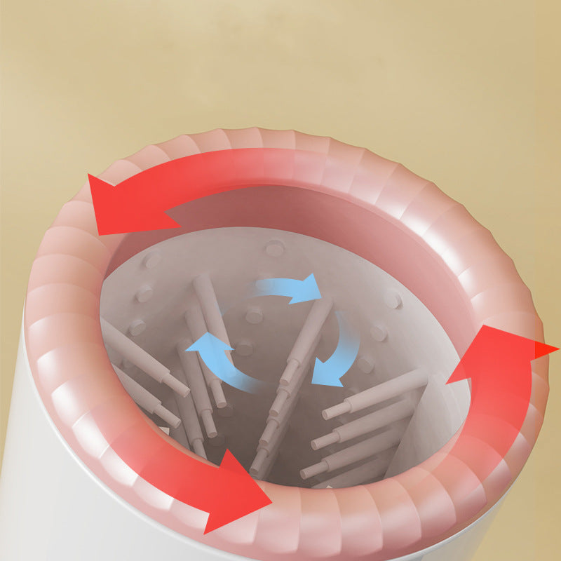 Blue Portable Dog Paw Cleaner - Gentle Silicone Pet Foot Washer Cup for Muddy Paws