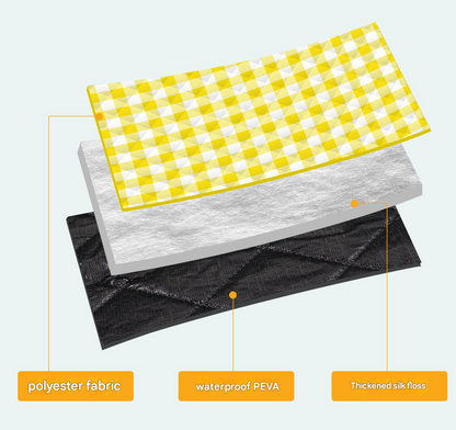 Leaves Thick Waterproof Foldable Picnic Mat - 150x200cm for Camping & Beach