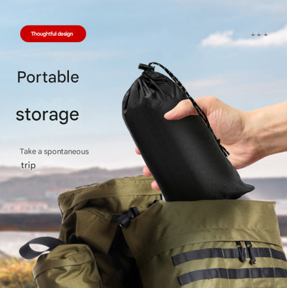 Brown 3-in-1 Waterproof Rain Poncho - Lightweight Hooded Raincoat, Ground Tarp & Emergency Shelter for Hiking, Camping, and Outdoor Survival