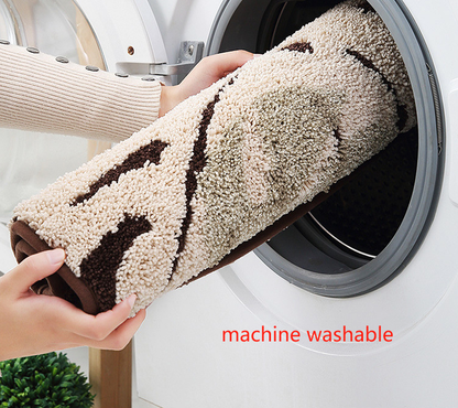 Grey Bathroom Mat - Super Absorbent Non-Slip Rug (40x60cm), Toilet Floor Mat for Bathroom/Bedroom/Entryway