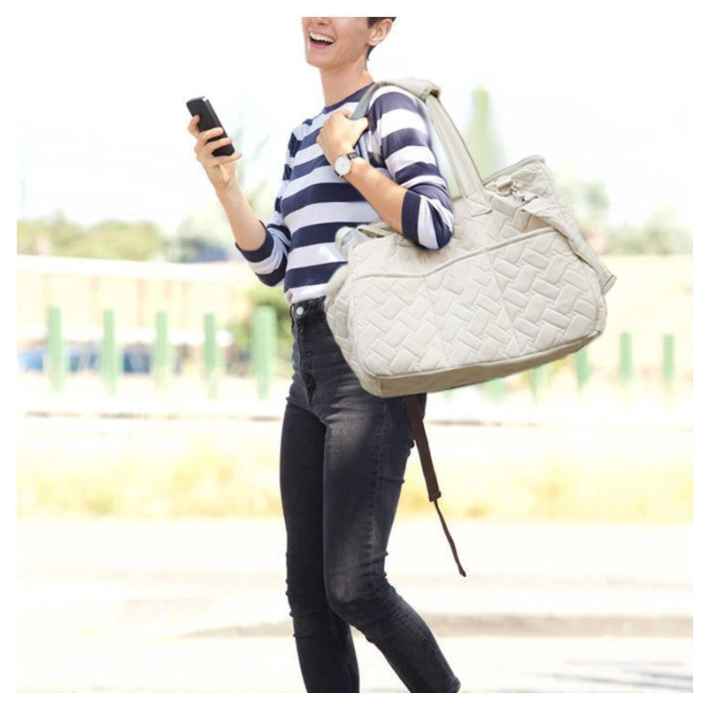 Grey Fashionable Pet Carrier Bag - Stylish Handbag for Cats and Small Dogs