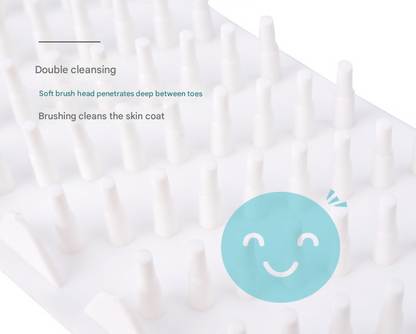 Pink Portable Dog Paw Cleaner Cup - Semi-Automatic 360-degree Rotating Foot Washer with Soft Silicone Bristles