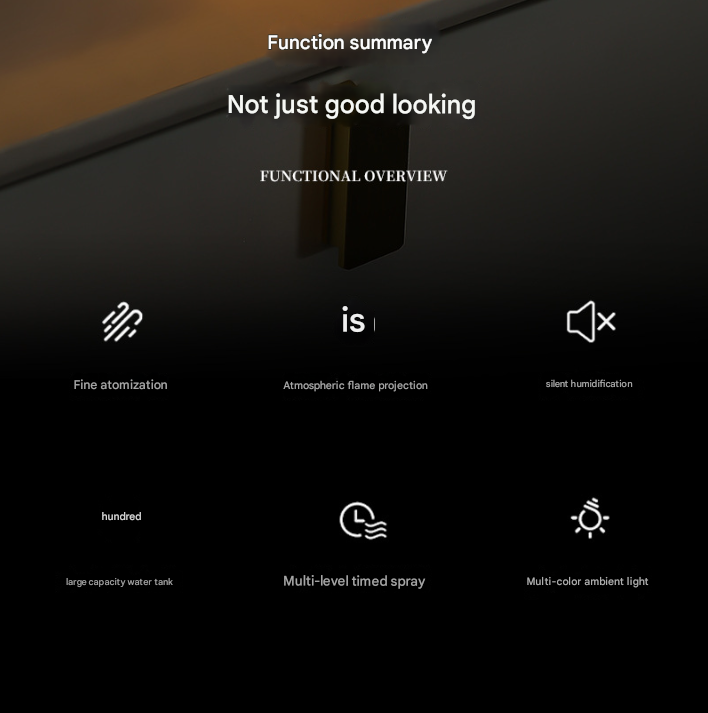 Crack color Mini USB Aromatherapy Diffuser with Flame Projection - Portable Humidifier for Home and Car Use