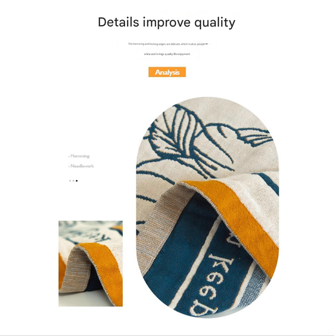 Flower Fairy Powder 40S Pure Cotton Gauze Bath Towel - Extra Large, Thick, Soft, and Highly Absorbent for Adults