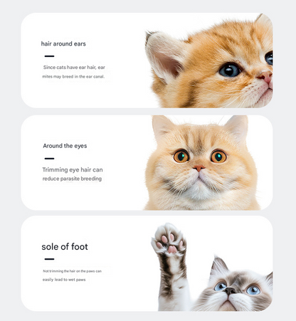 Black Precision Pet Paw Trimmer - Waterproof & Rechargeable Grooming Clipper for Dog & Cat Paws, Eyes, and Ears