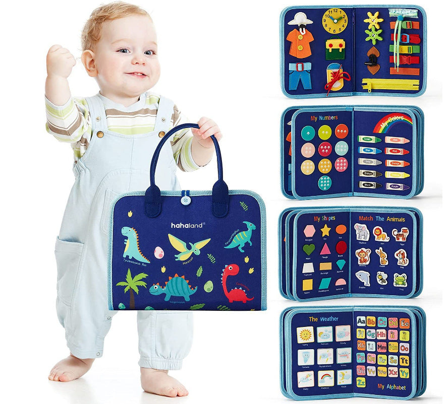 Blue Early Education Learning Board - Felt Activity Board for Toddlers