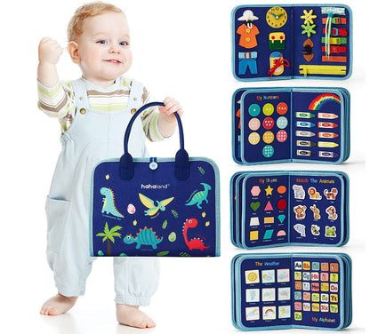 Blue Early Education Learning Board - Felt Activity Board for Toddlers