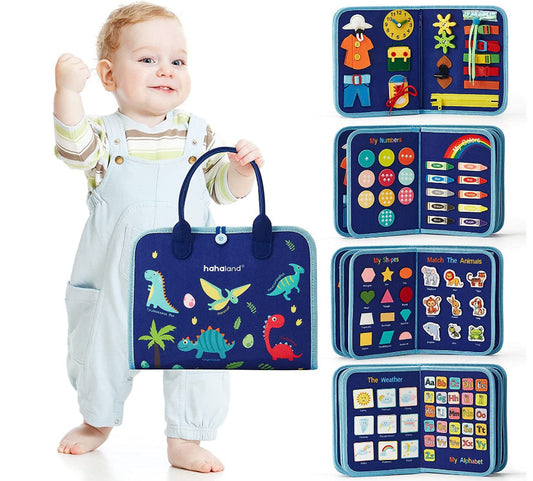 Blue Early Education Learning Board - Felt Activity Board for Toddlers