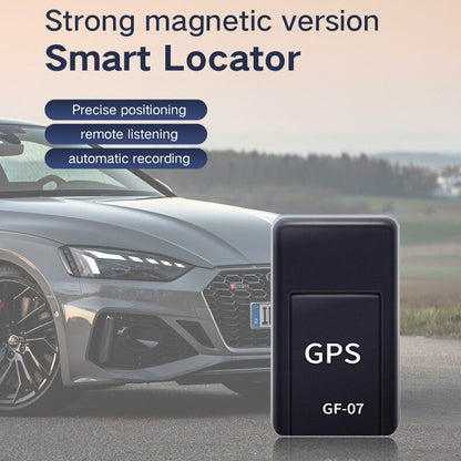 Black Mini Magnetic Real-Time GPS Tracker - Anti-Theft Locator for Vehicles, Assets & Personal Safety
