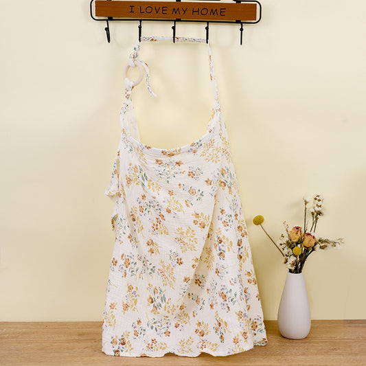 Flowers in full bloom Soft Muslin Cotton Nursing Cover - Breathable Breastfeeding Apron for Privacy