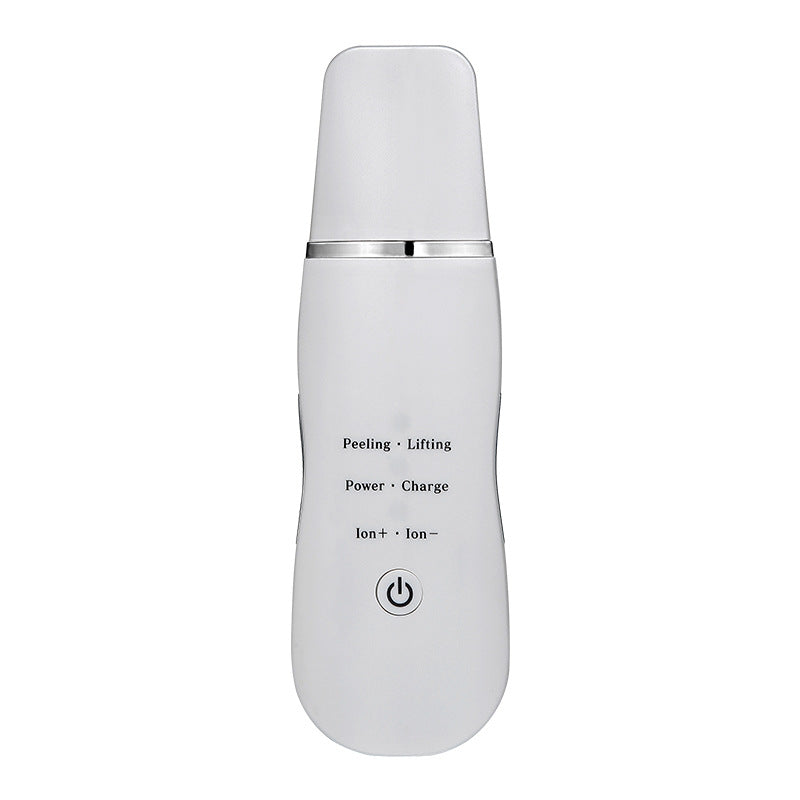 Ultrasonic Skin Scrubber - Deep Cleansing, Peeling, Lifting & Ion Infusion Facial Spatula(white)