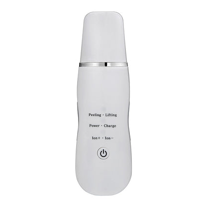 Ultrasonic Skin Scrubber - Deep Cleansing, Peeling, Lifting & Ion Infusion Facial Spatula(white)