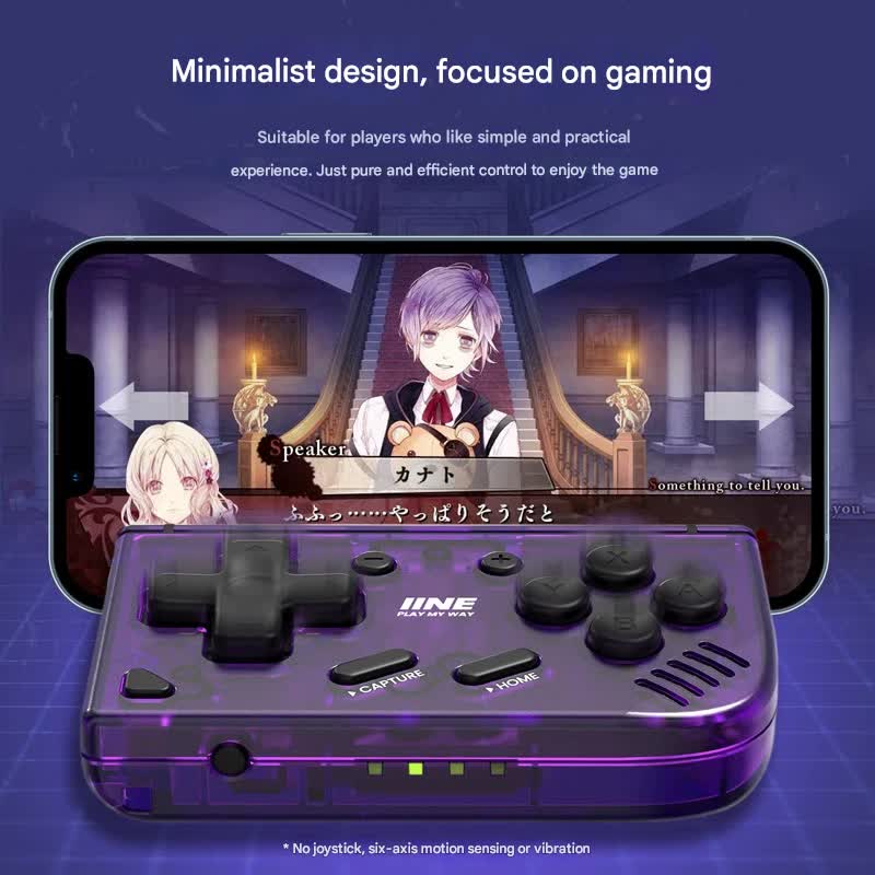 Mini Retro Pocket Game Controller - Multi-Platform Wireless Gamepad for Switch/PC/Android/iOS(purple)