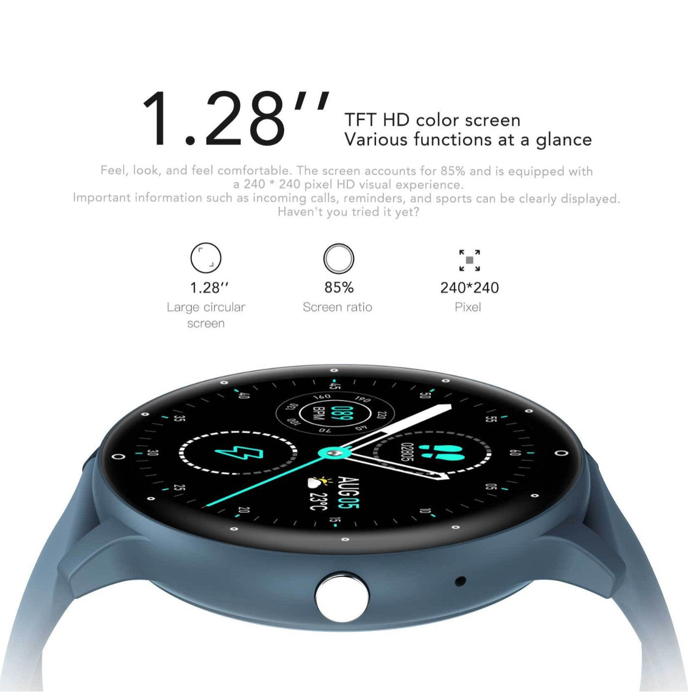 Feature-Rich Smartwatch: 1.28 HD Display  Bluetooth Calling Extensive Sports Tracking (yellow)"