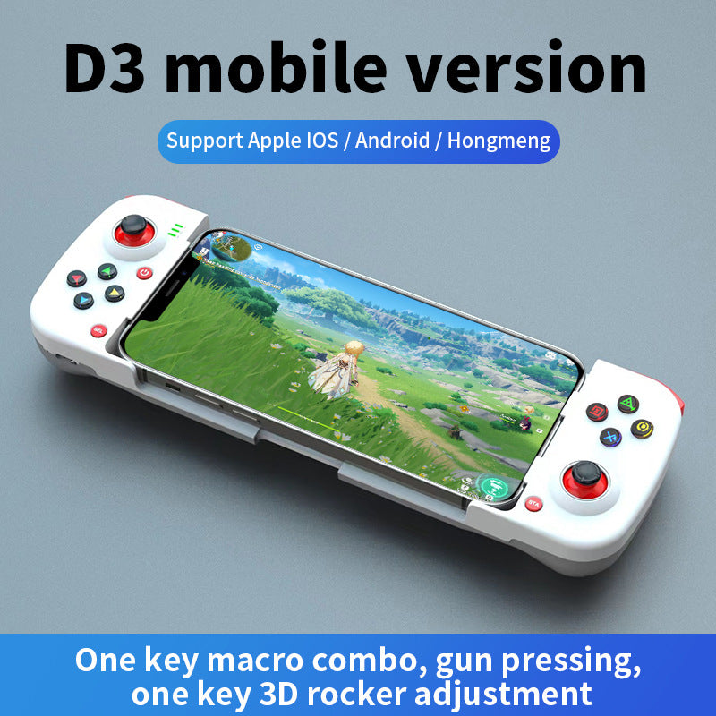 Portable Telescopic Mobile Game Controller - Bluetooth 5.0, iOS/Android/PC Compatible, 400mAh Battery(white)