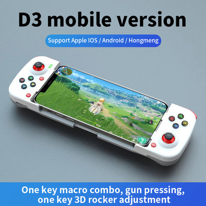 Portable Telescopic Mobile Game Controller - Bluetooth 5.0, iOS/Android/PC Compatible, 400mAh Battery(white)