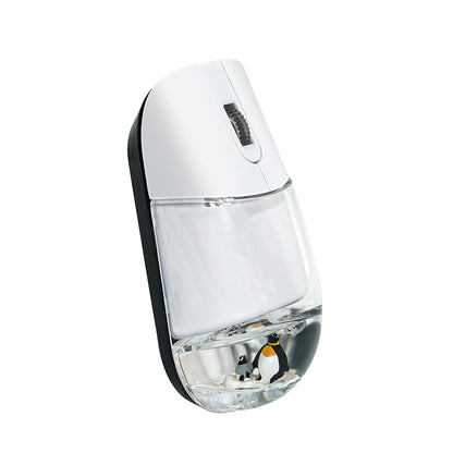 Whimsical 2.4G Wireless Mouse with Floating Animal Design - Comfortable, Quiet & Portable(white)