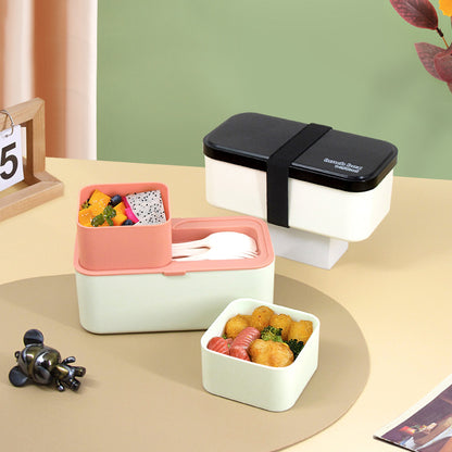 Eco - Friendly Lunch Box - Portable with Compartments(pink)