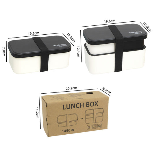 Eco - Friendly Lunch Box - Portable with Compartments(black)