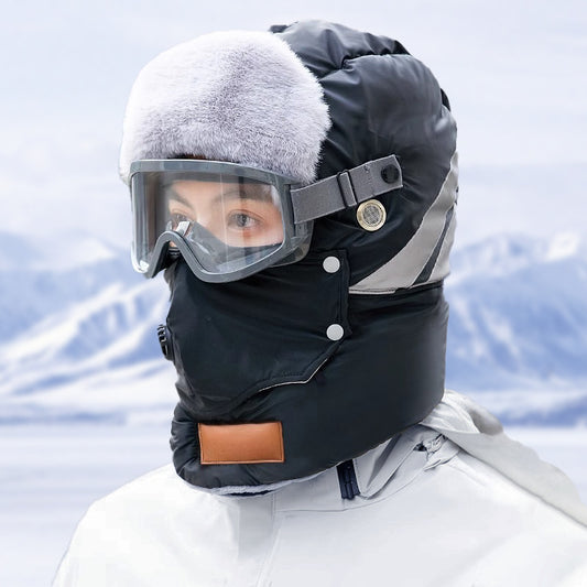 Anti-Fog Thermal Cycling hat - Reflective Safety & Voice Amplification(black)