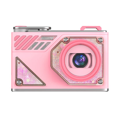 Glitter Sand Design 64MP HD Digital Camera with LED Fill Light & Auto Focus(pink)