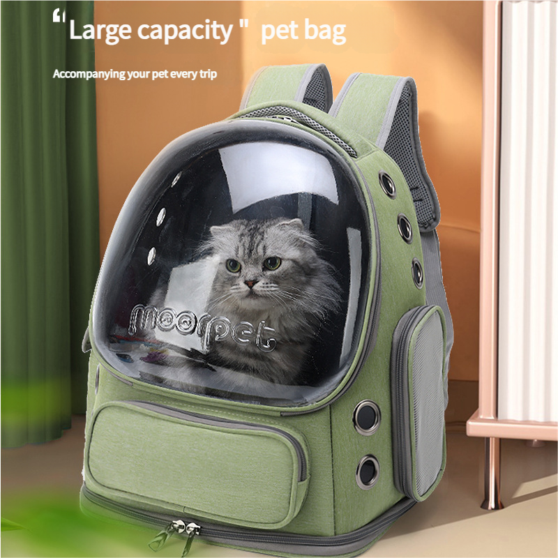 Spacious Pet Carrier with Ventilation System & Water-Resistant Design(khaki)