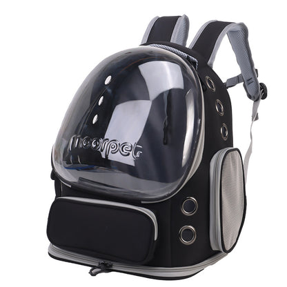 Spacious Pet Carrier with Ventilation System & Water-Resistant Design(black)