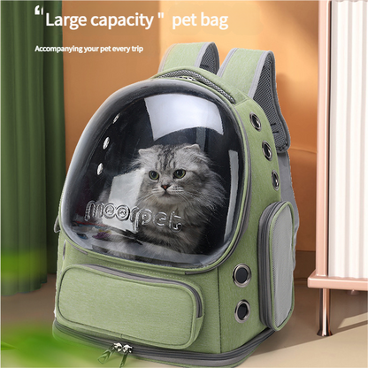 Spacious Pet Carrier with Ventilation System & Water-Resistant Design(black)